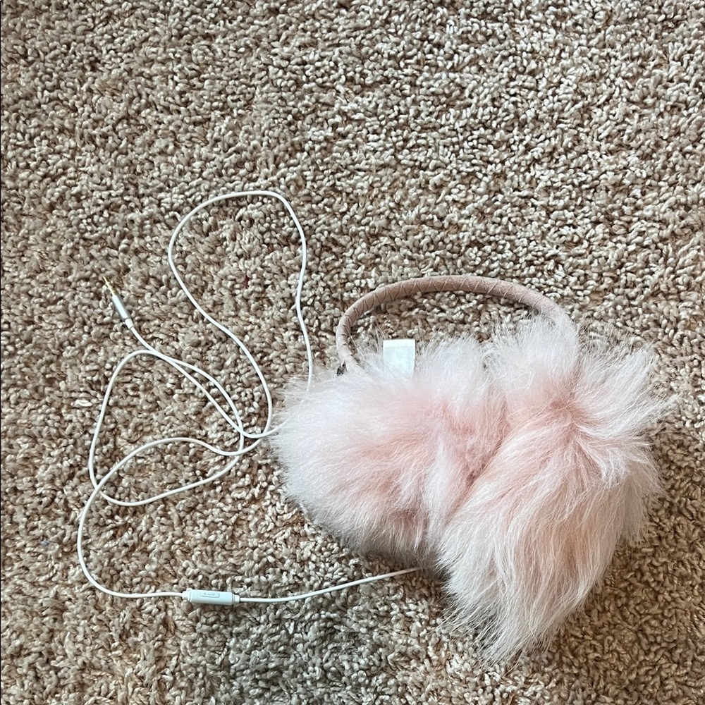 UGG Faux Fur Ear Muffs with Headphone Cord
